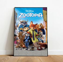 zootopia canvas, canvas wall art, rolled canvas print, canvas wall print, movie canvas