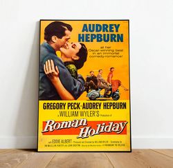 roman holiday canvas, canvas wall art, rolled canvas print, canvas wall print, movie canvas