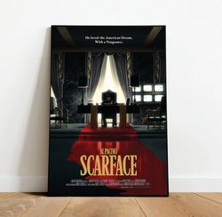 scarface canvas, canvas wall art, rolled canvas print, canvas wall print, movie canvas