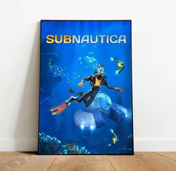 subnautica canvas, canvas wall art, rolled canvas print, canvas wall print, game canvas