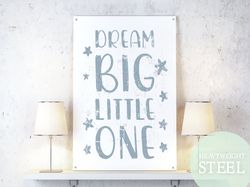 dream big little one, nursery decor, kids room, cute baby sign, new mom gift, nursery sign, farmhouse nursery, country n