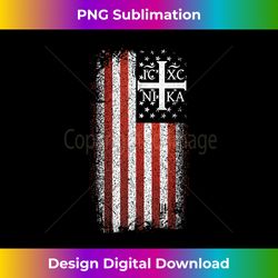 icxc nika christogram cross american flag christian - sophisticated png sublimation file