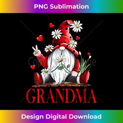 Womens Funny Love Being Called Grandma Gnome Valentine Day Matching V-Neck - Futuristic PNG Sublimation File