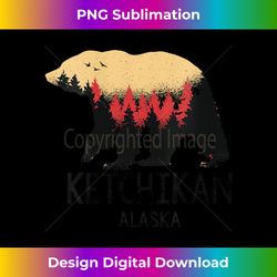 womens ketchikan alaska vintage grizzly bear nature souvenir gift v-neck - creative sublimation png download