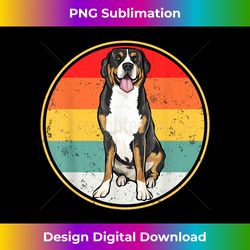 vintage retro sunset greater swiss mountain dog - artistic sublimation digital file