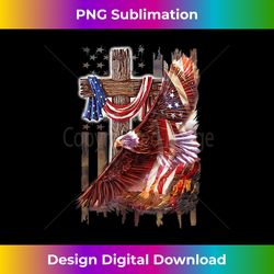 cross christian jesus eagle flag american - instant sublimation digital download