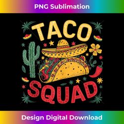 mens funny taco squad cinco de mayo sombrero mexican tank top - special edition sublimation png file