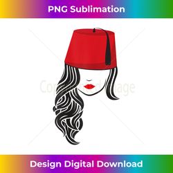 tarboush hat girl 2 - png transparent sublimation design