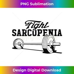 fight sarcopenia barbell for baby boomers exercise scientist tank top - stylish sublimation digital download