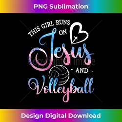 This Girl Runs On Jesus And Volleyball Player Christian 1 - High-Quality PNG Sublimation Download