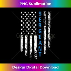 thin blue line flag for police sergeant tank top 2 - instant sublimation digital download