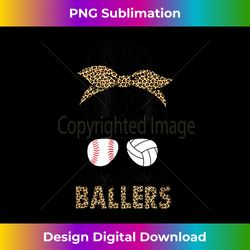 busy raising ballers volleyball and baseball mom messy bun - signature sublimation png file