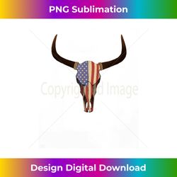 american flag cow skull t - bull skull