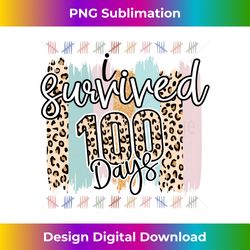 teacher i survived 100 days of school 100th day tally marks - high-quality png sublimation download