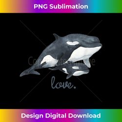 cute mom and baby orca whale killer whale - creative sublimation png download