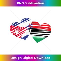 african cuban flag striped hearts brush cuba afro pride - special edition sublimation png file