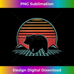 bear retro vintage 80s style grizzly brown bear - sublimation-ready png file