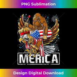 bigfoot riding eagle american flag fireworks 4th of july - artistic sublimation digital file