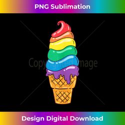 gay pride lgbt rainbow ice cream - decorative sublimation png file