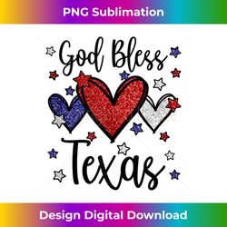 god bless texas hearts for patriotic & fourth of july - retro png sublimation digital download