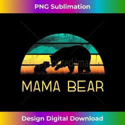 mama bear one cub vintage sunset mother's day hiking outdoor 1 - premium sublimation digital download