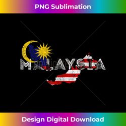 malaysian map and flag - distressed malaysia souvenir 1