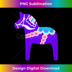 s purple dala horse swedish fun spring midsummer color 1 - trendy sublimation digital download