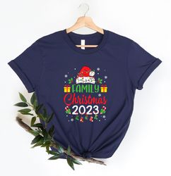 family christmas 2023 red hat shirt, funny christmas  tshirt, christmas family vacation squad shirt mockup, xmas shirt,f