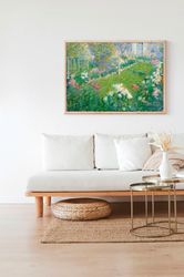 summer meadow autumn field grass landscape canvas print poster frame painting wall art room farmhouse country decor vint