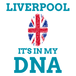 liverpool england uk its in my dna blue green text british finger print englandbritish f