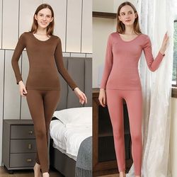 warm thermal underwear sexy ladies intimates long johns women shaped sets female middle collar thermal shaping clothes