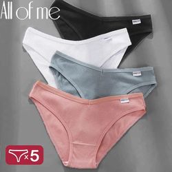 5pcs/set women panties cotton underwear female panties solid color underpants sexy lingerie pantys for woman briefs inti