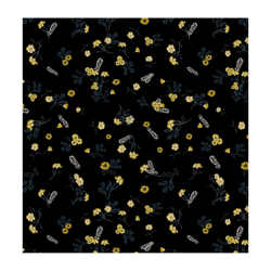 yellow floral oil pattern chiffon top