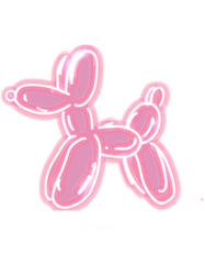 neon balloon dog sticker )