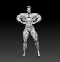 3d model stl file bodybuilder strong man for 3d printing