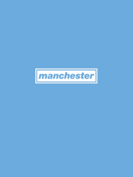 manchester oasis inspired white design graphic