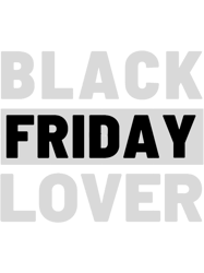black friday lover typography black and white