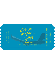 call me by your name vintage movie ticket