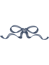 aesthetic blue coquette bow