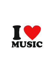 i love music graphic