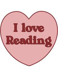 i love reading heart aesthetic dollette coquette pink red