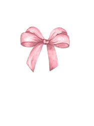 pink bow ribbon kot coquette watercolor painted