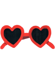 red heart shaped sunglasses