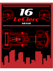 charles leclerc miami car 16 premium