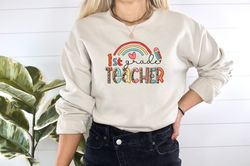 1st grade teacher shirt, 1st grade teacher leopard shirt, teacher life shirt, back to school shirt, first day of school