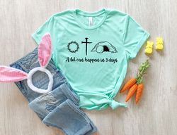 a lot can happen in 3 days shirt, he is risen shirt, easter jesus shirt, glitter easter shirt, jesus christ shirt, happy