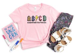 abcd kindergarten rocks shirt, hello kindergarten shirt, kindergarten shirt, back to school shirt, kindergarten kids shi