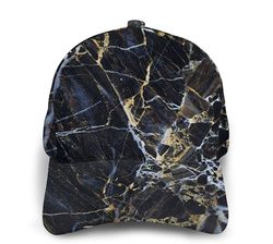 colored marble baseball 3d cap