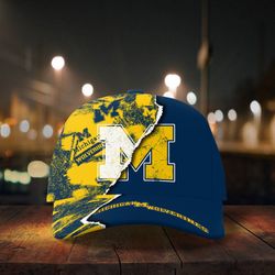 m wolverines print cap, hats gift