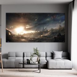 Avengers Endgame Captain America vs Thanos Army Canvas Wall Art- Ready to Hang